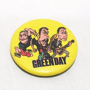 Green Day Band Guitars Button Pin 1"